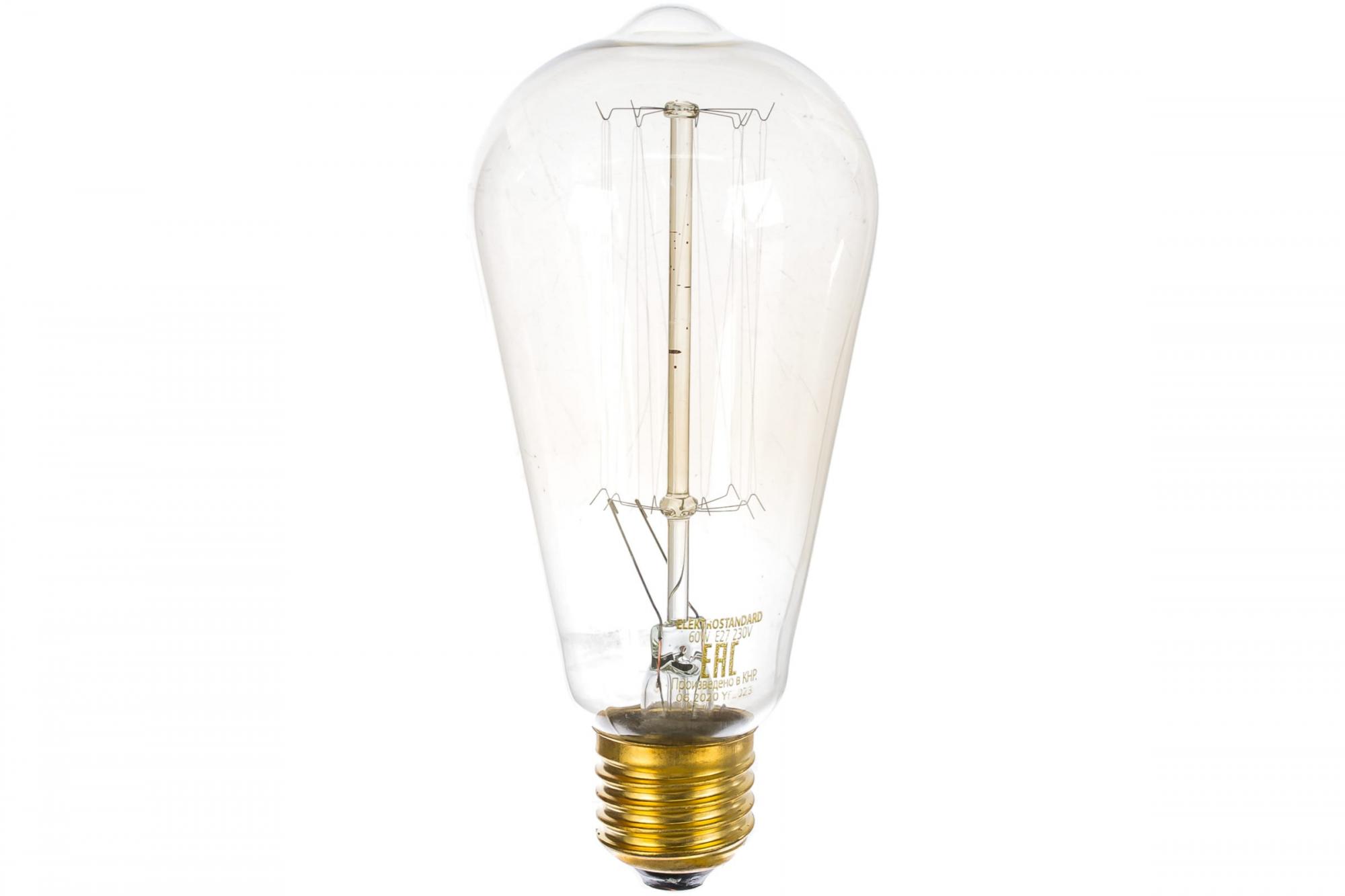 Elektrostandard - st64 60w. Лампа Elektrostandard st64 60w. Лампа накаливания Elektrostandard Эдисон st64. H2-130002, лампа накаливания 110-130в, 2.60Вт (obsolete). Лампочки купить в екатеринбурге